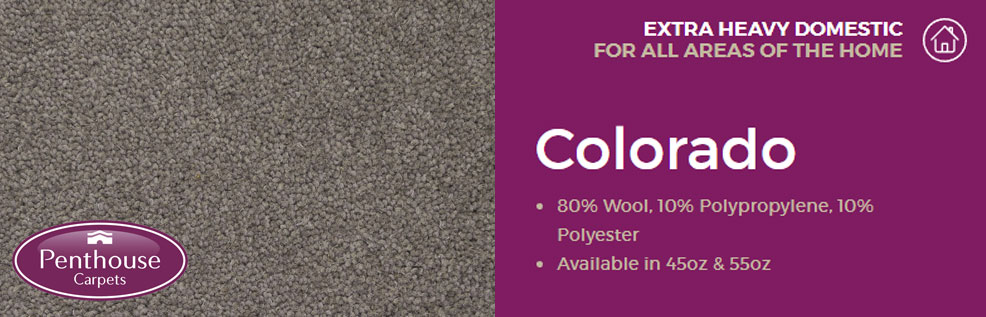 Penthouse Colorado Wool Range at Crawley Carpet warehouse